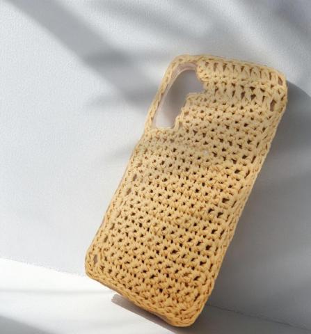 pure crochet - 手機殼-草編