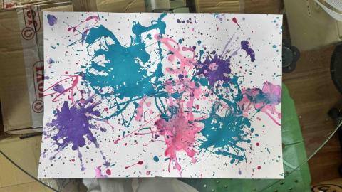 姚采伶 - 水彩潑灑畫（成堡國際兒童美術）