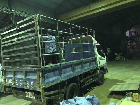 精匠金屬有限公司 - 客製化 穀稻車 架台 安裝