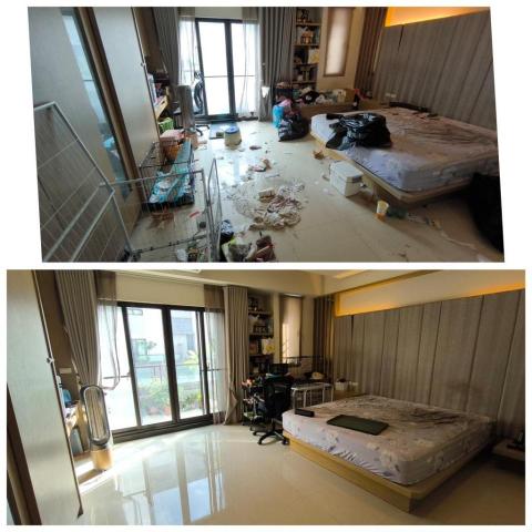 芯美清潔 - 房間環境整理 上為整理前下為整理後