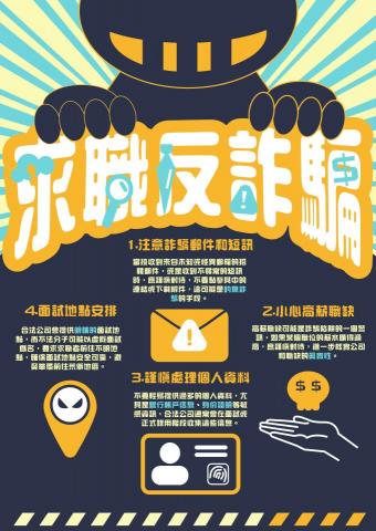 yvv - 求職反詐騙海報