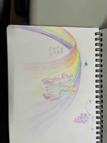 思齊居家多元服務 - 彩虹色的橋上，金髮公主騎粉紅小馬散步