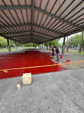 墨立設計 黃香甯 - 籃球場pu施工