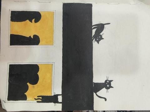 lavina - 這在人生低谷時 總受人嘲笑
想要像樓頂的貓置身於外的感覺
所以有了這簡單的創作
室內燈火通明 但室外也有貓咪的同伴
