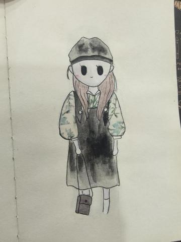 lavina - 這個也是上一位畫家啟發的成果
但這位是類似我好朋友的穿衣風格畫的