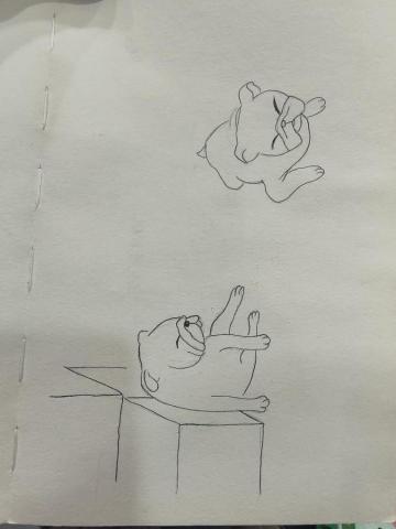 lavina - 這比較簡單 家裡英國鬥牛犬過世了
畫了他的卡通版用於做熱縮片
做完再去上色的 留給家人做紀念