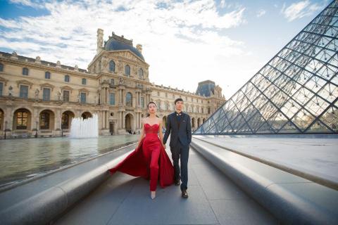 彩攝薔薇Vinnie - 自助婚紗/旅拍婚紗：法國巴黎/羅浮宮