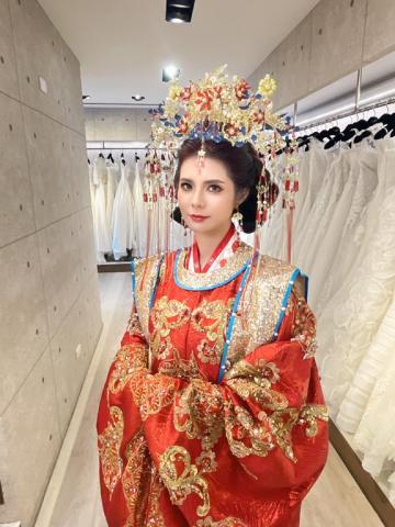 彩攝薔薇Vinnie - 主題妝造：漢制囍服造型~賀喜娘娘大婚(跪)