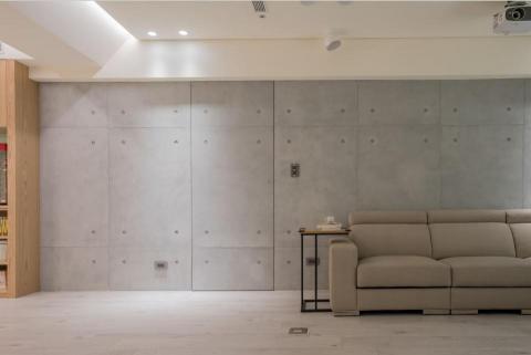 穆禮室內裝修有限公司 - 清水模特殊塗料 ▲隱藏門