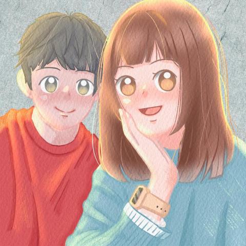 九月米菓插畫設計 - 似顏繪｜繪本風