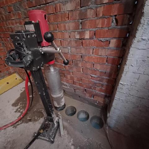 拓圓匠 銑孔 切割 工程 - 地板銑孔 水電管路用