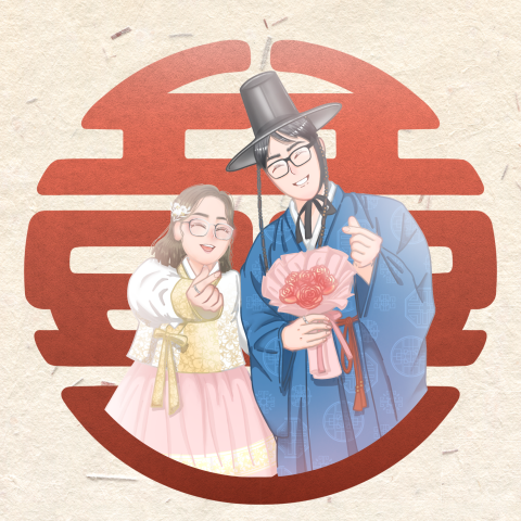 九月米菓插畫設計 - 似顏繪｜精緻風