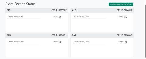 劉天衢 - AICPA成績單