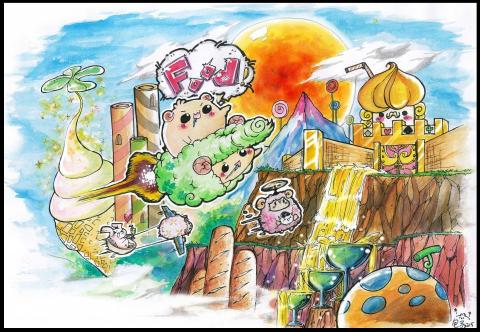 超音速包子 - 手繪明信片