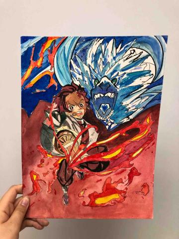 Jade Leung - 10歲學童-水彩作品