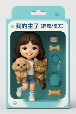 海底的喵 - 可愛的公仔