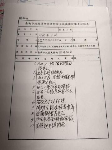 政益消防 - 變更使用併室內裝修 政益消防 - 變更使用併室內裝修