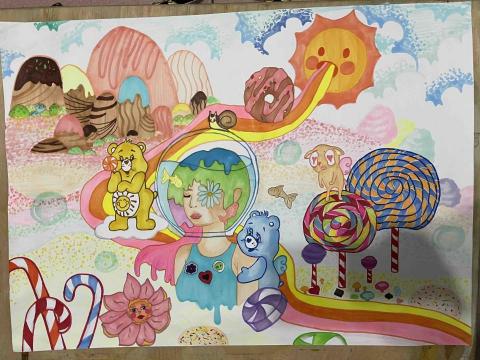 廖祁莙 - 麥克筆插畫