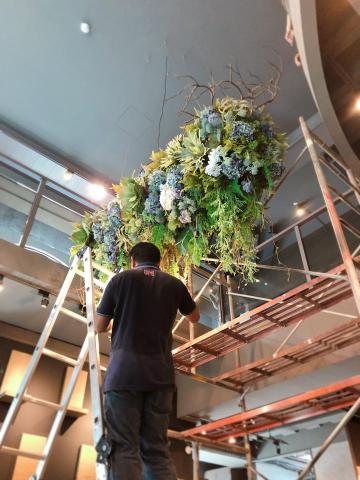 榆果傢飾 - 餐廳花藝裝置施工