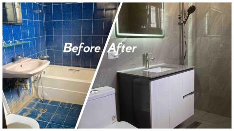 五一磁磚工程 - 改造前後