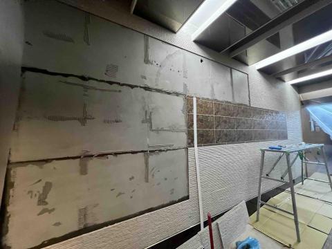 嶄鑫工程 - 社區大樓公設區磁磚空鼓