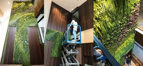 榆果傢飾 - 建案門廳植生牆設計施工