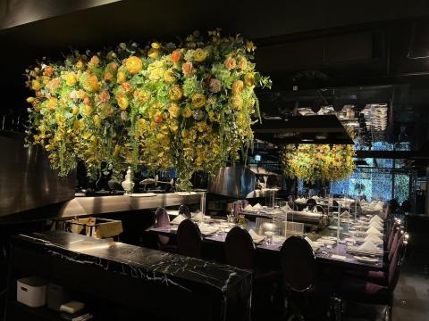 榆果傢飾 - 高級鐵板燒餐廳花藝裝置