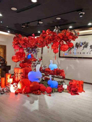 夏葉佐國際 - 社區大樓過年佈置