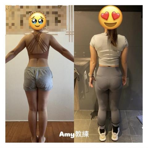Amy台中女教練-運動醫學.健美.中高齡 - 學生的體態改變
（經本人同意後分享）