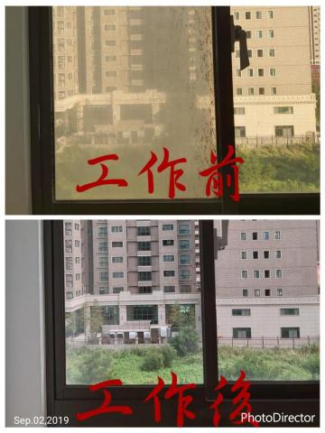 榮呈清潔 - 玻璃前後照