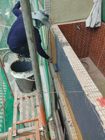 名虹室內外油漆，壁癌處理，屋頂外牆防水工程，外牆石頭漆防水美 - 