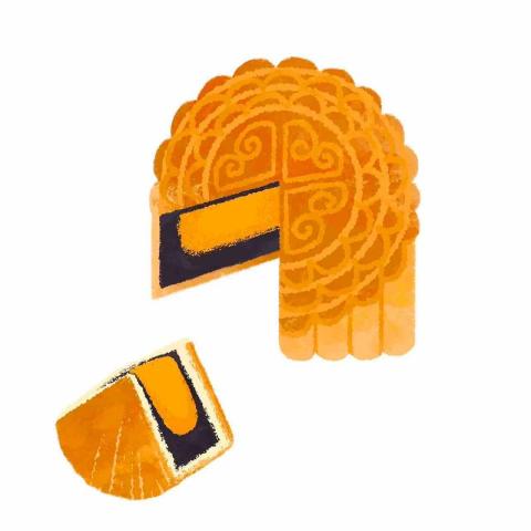 喻晴 - 月餅插畫