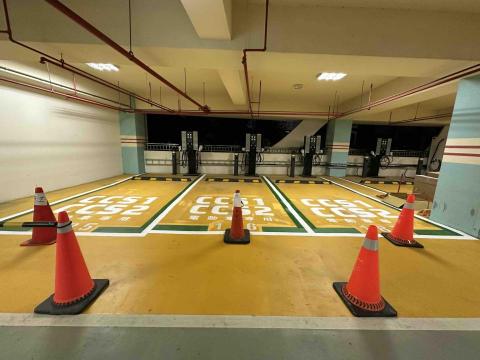 停車場標記專家 - 竹北停十三停車場-施作完成