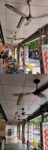 台南專業吊扇(安裝與維修) - 生意場所吊扇老舊，改換DC直流變頻(戶外防水型)專用吊扇。