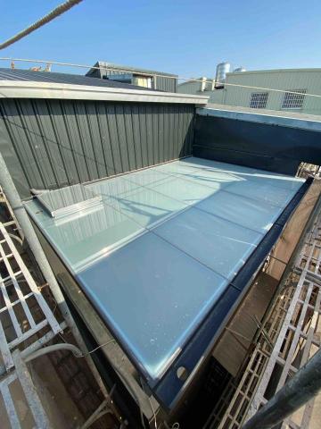 京埕鋼鋁工程行 - 不鏽鋼烤漆玻璃採光罩