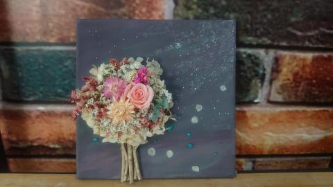 鉤藝郎複合式教學 - 畫布花藝製作