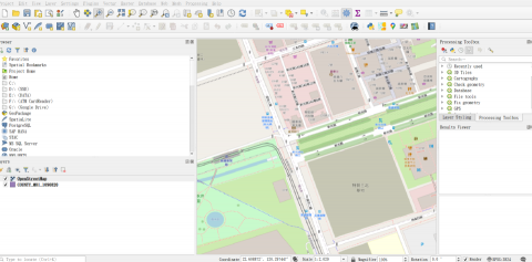 NoahGlobalSolutions - 這是利用Quantum GIS載入Openstreet Map的示意圖