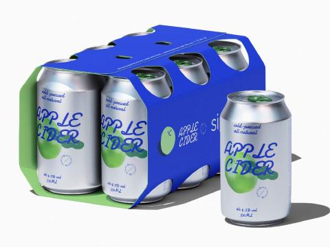 canwork - 蘋果西打6罐裝包裝設計