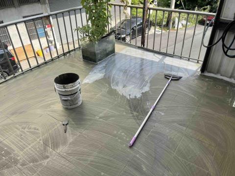 福赫防水工程行 - 二樓露台 鋼構型樓板 施做防水 抓漏 西屯