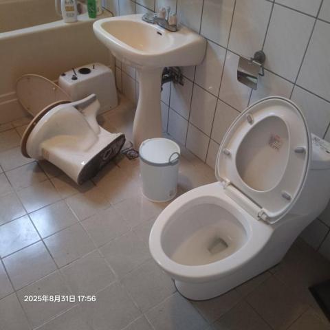 唯舜居家水電 - 客人原本電光馬桶，自備馬桶請我更換
