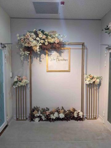 夏葉佐國際 - 婚禮拍照背板和花藝佈置