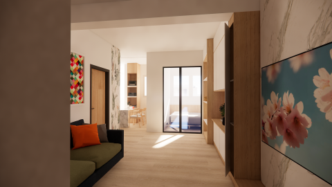 東慕創意空間設計 - 小豪宅2

業主喜歡日式風格，
如果純以白色為主，
業主認為太過冷，
因此增加些木紋色讓整個空間感覺到溫馨。