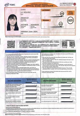 Maggie - 多益證書