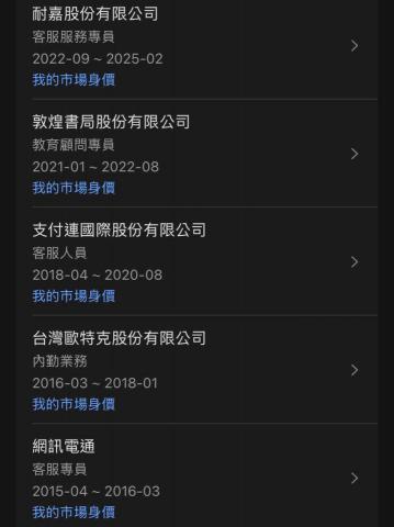 Kayla - 客服比較沒有作品圖可以參考，這是我的工作經歷，有想要了解都可以再談談