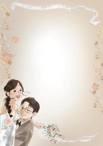拿筆工作室_nino - 婚禮似顏繪圖框