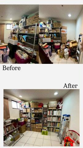 辛蒂居家整理師 - 所有物品工作與生活的混在儲藏室，經過整理分邊分類儲放，看得到總量就不會再隨意購物，地板空間出來也清爽許多!