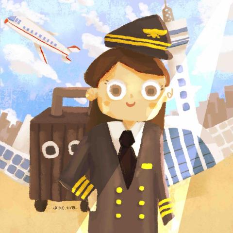 毛毛插畫 - 飛翔