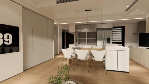 胡倖瑄 - 新成屋住宅餐廳建模渲染