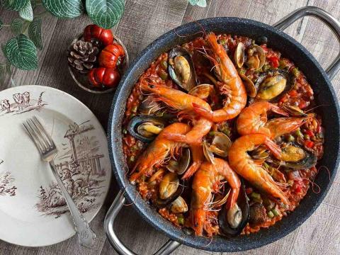 緗蒔花藝X食蒔私廚 - 西班牙海鮮燉飯