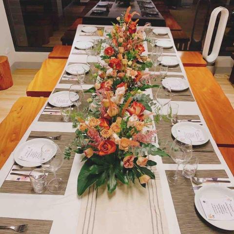 緗蒔花藝X食蒔私廚 - 私廚餐桌花藝